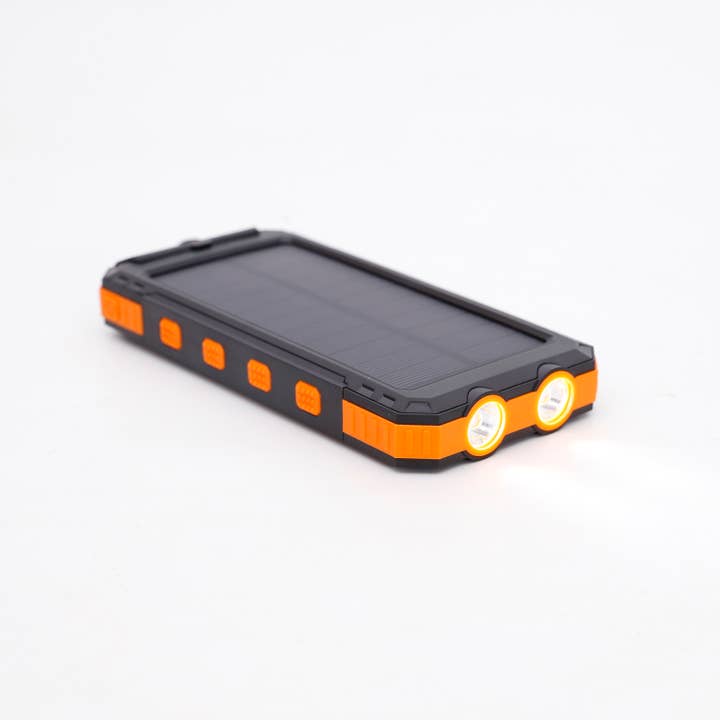 LAX Gadgets - Wholesale Portable Charger - Solar Power Bank 10,000 mAh with LED & Compass—Retail Pack4