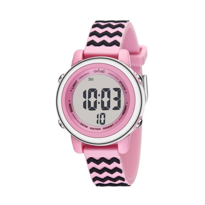 Montre de sport numérique pour filles avec de nombreuses fonctionnalités - Vagues d'œillet pour la vente par Ovvel Watches