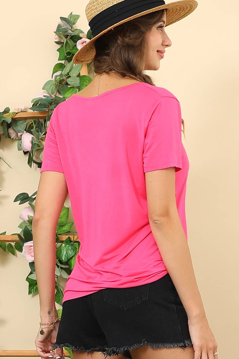 NINEXIS - Wholesale T-Shirt - Women's - CWTTS425-S_ROUND NECK SOFT MODAL SHORT SLEEVE T SHIRT TOP6