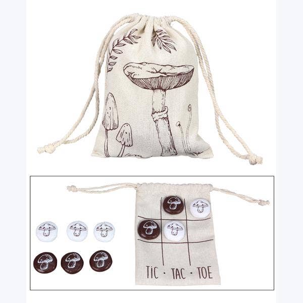 Young's - Wholesale Brain Game - Adult - Resin Mushroom Tic-Tac-Toe Set General Gifts