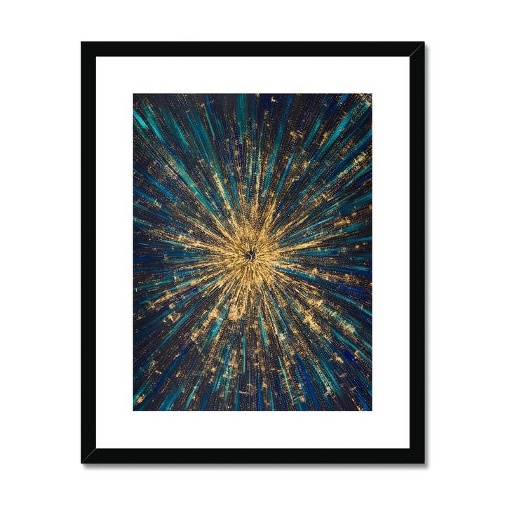Tawaaf 2.7 Starburst Framed & Mounted Print for wholesale by Siddiqa Juma