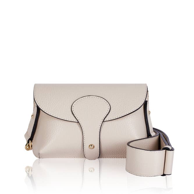 MONTTE DI JINNE - Vente Sac à bandoulière – femme - Petit sac bandoulière en cuir italien avec large sangle épaisse13