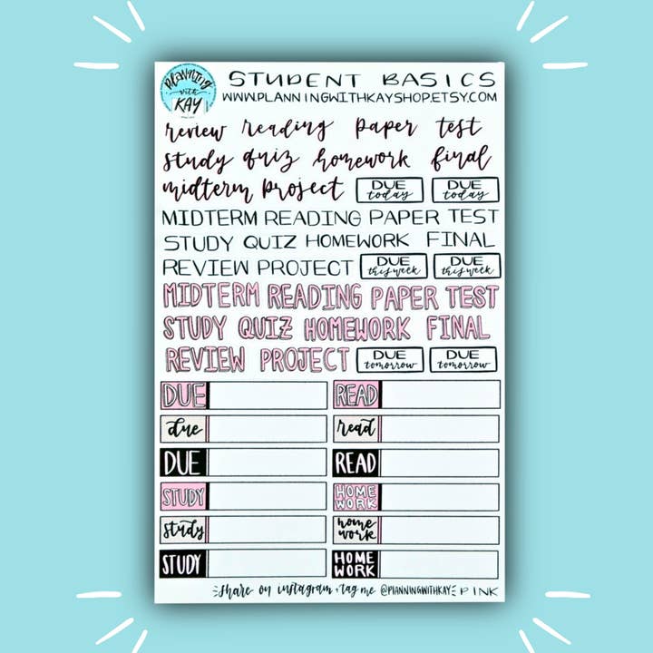 Student Basics for wholesale by Planning With Kay