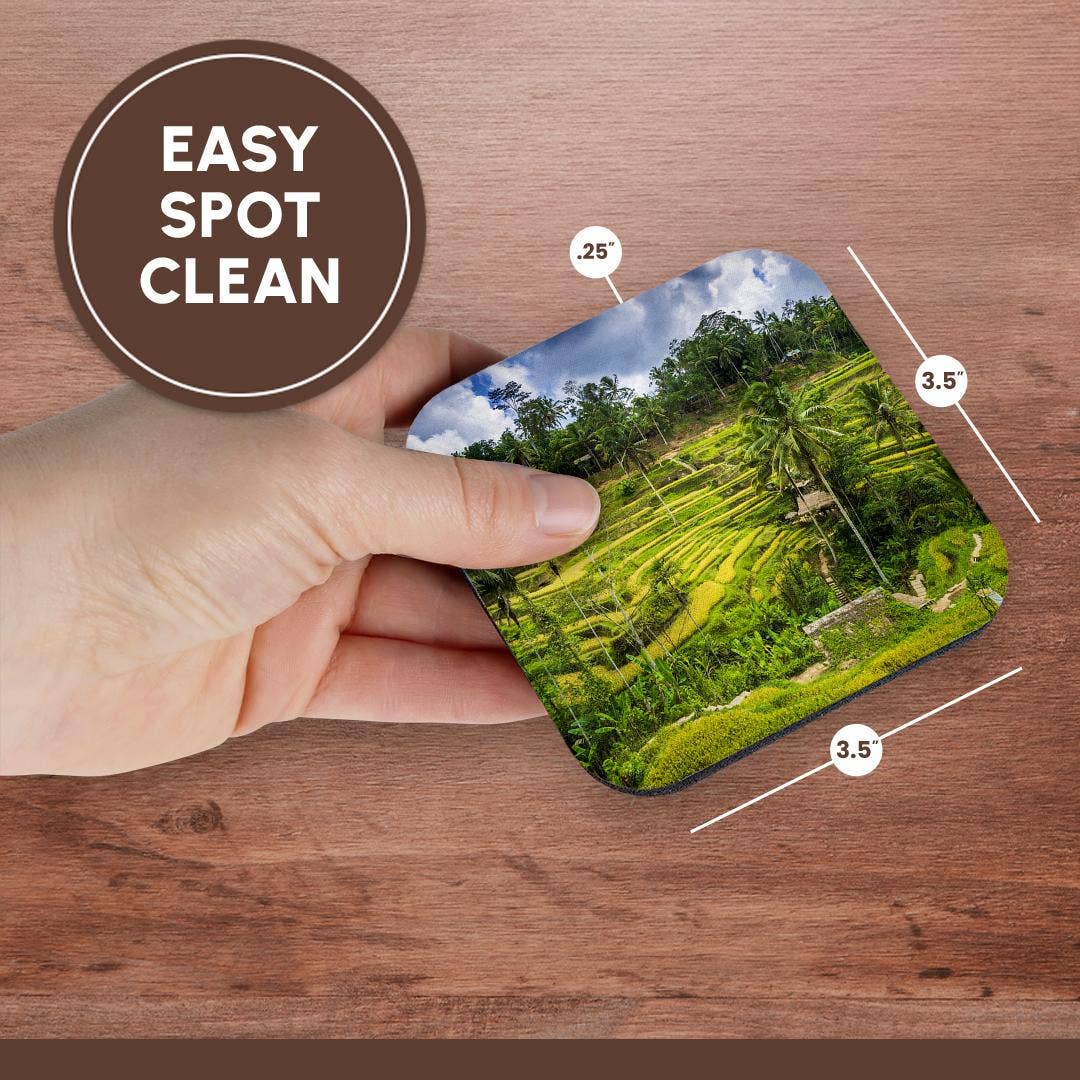 3dRose - Wholesale Coasters - 3dRose, Rice fields at Tegallalang Rice Terrace, Bali, Indonesia, Coaster13