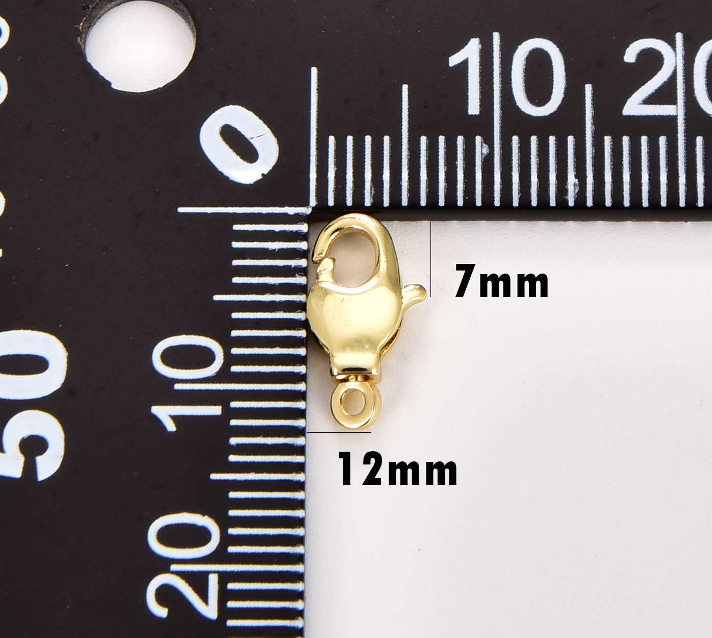 Beads Creation - Vente Fermoir - Fermoir mousqueton pivotant rempli d'or, fermoir à bijoux, CL47512