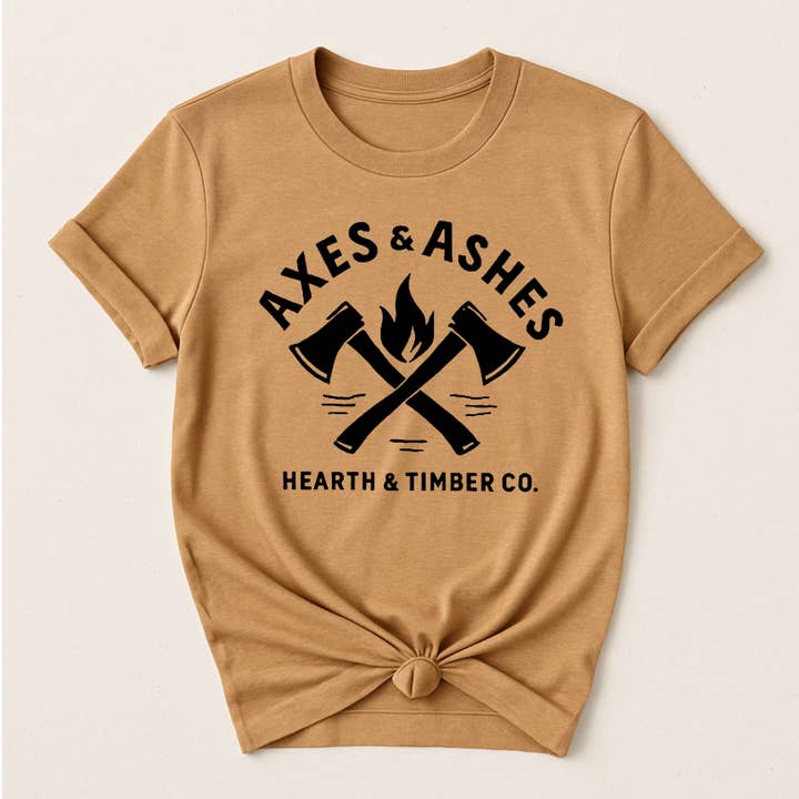T-shirt Axes & Ashes pour la vente par Hearth & Timber Co.
