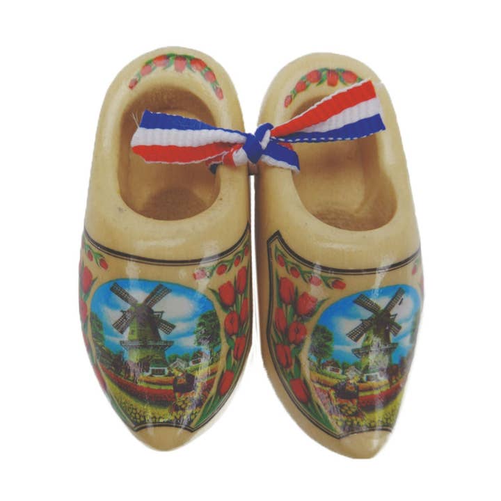 Decorative Dutch Shoe Landscape Design Natural 4" for wholesale by European Heritage Gifts