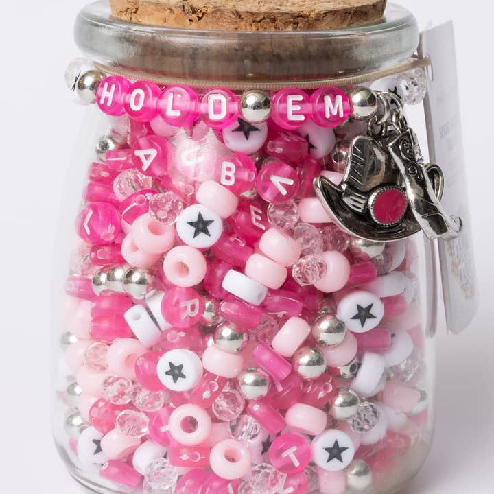 Hold 'Em Cowgirl Western Pink Letter DIY Bead Jar and other Purchase wholesale translucent pony beads. Free returns & net 60 terms on Faire trending on Faire.