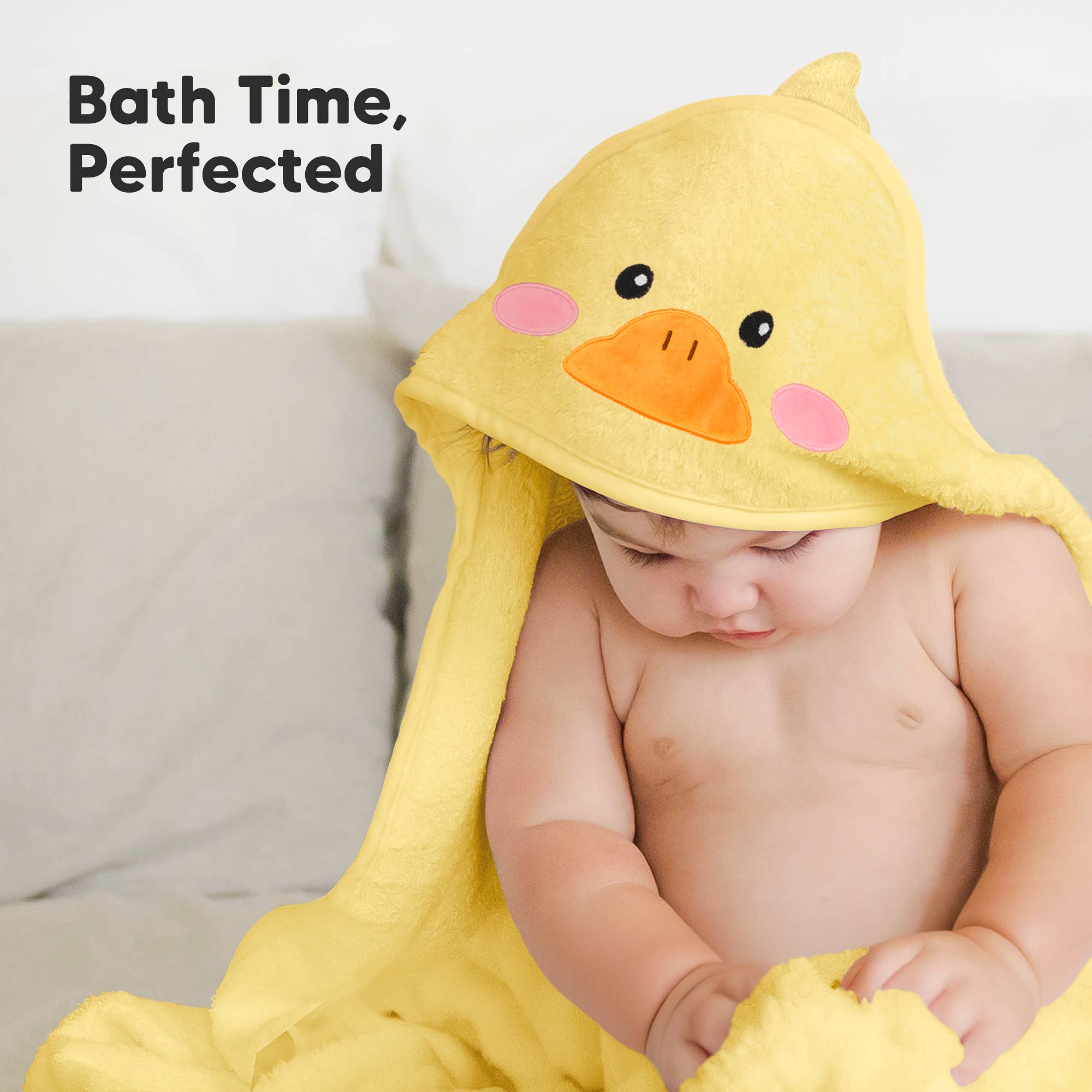 Duck KeaBabies Cuddle Baby Hooded Towel for wholesale on Faire9