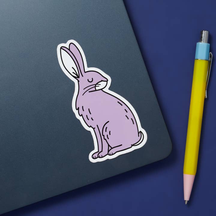Calm Hare - Vinyl Sticker for wholesale by Higglebees