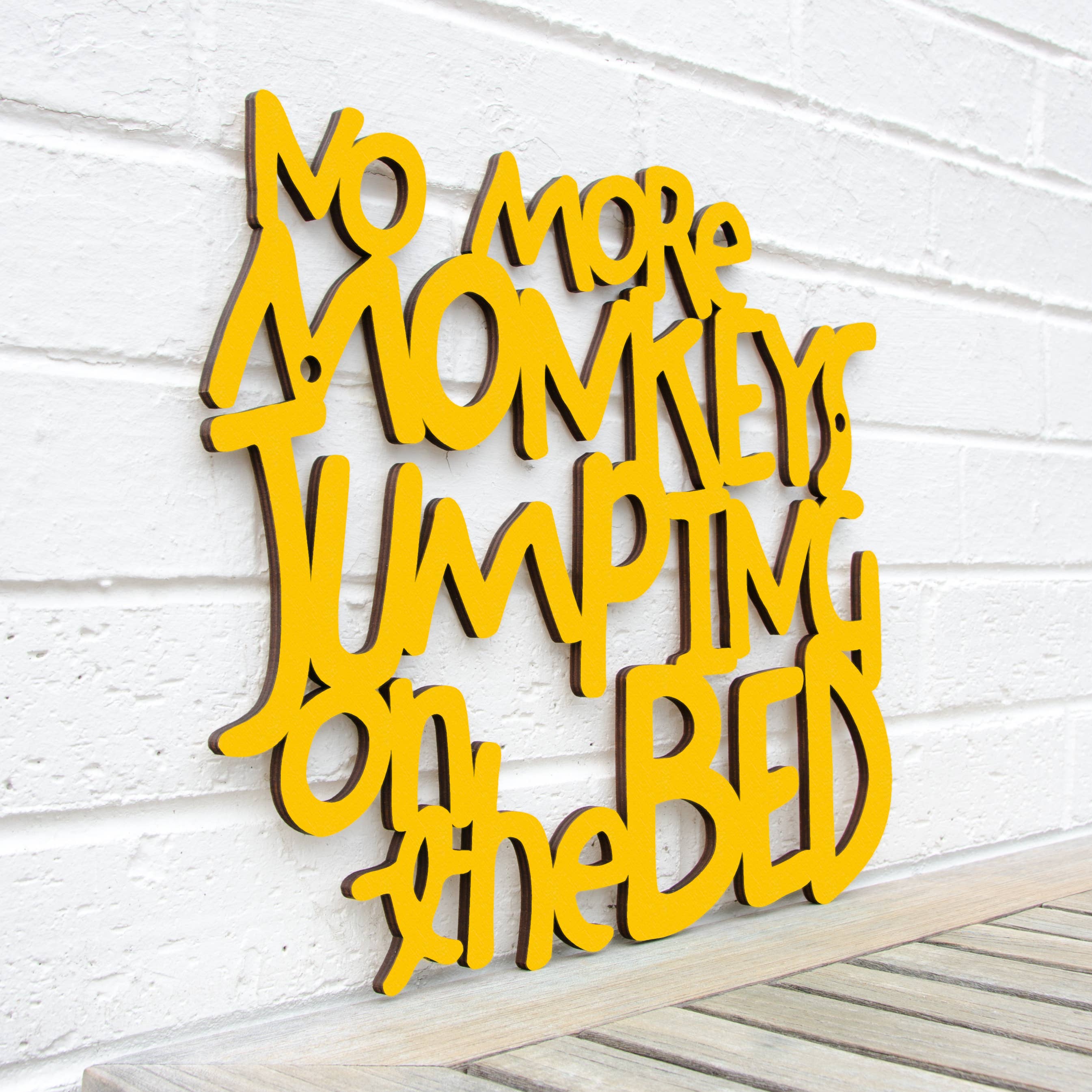 Spunky Fluff - Wholesale Wall Decor - Kids & Baby - No More Monkeys Jumping On The Bed, Kids Playroom Wall Art0