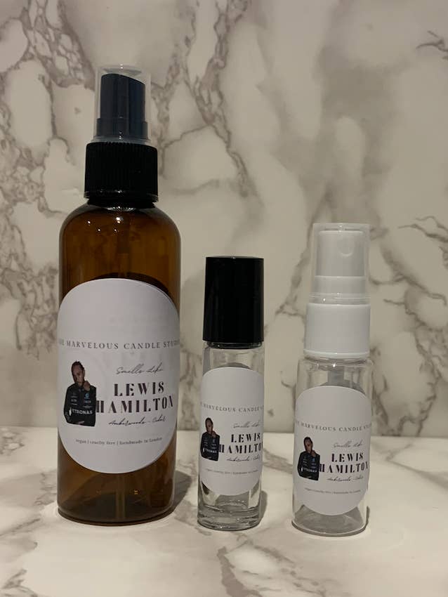 Smells Like Lewis Hamilton Perfume And Room Sprays for wholesale by Marvelous Candle Studio