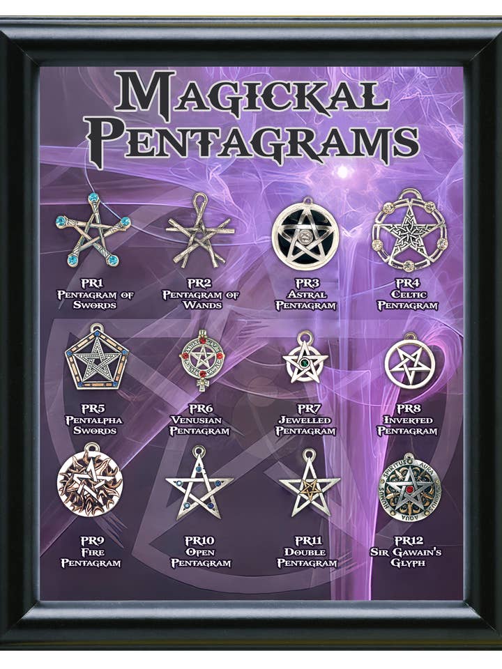 Magical Pentagrams Pendants Starter Set with Display for wholesale by Starlinks Gifts