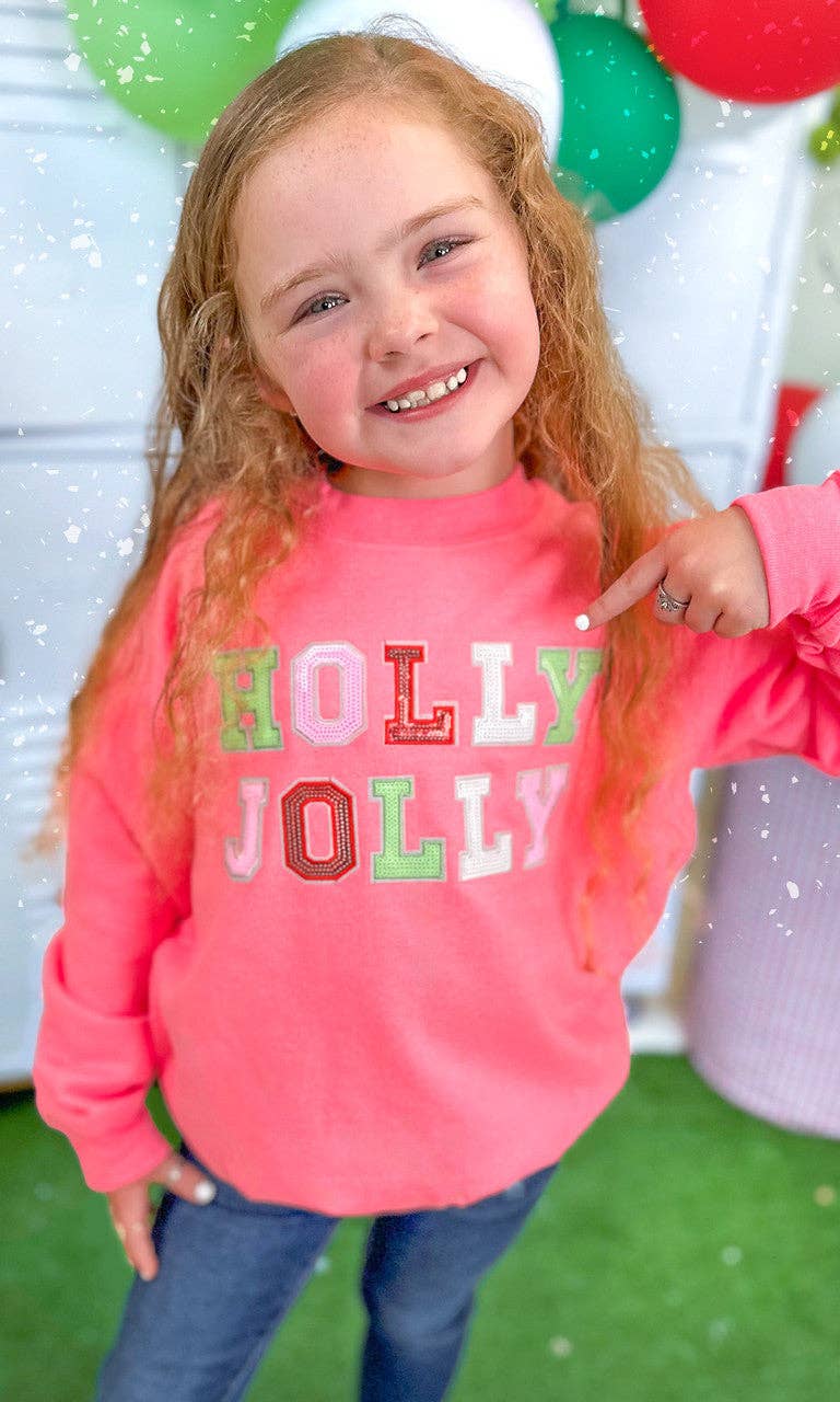 Sugar Stitch - Wholesale Sweatshirt - Women's - Holly Jolly Sequin Christmas Graphic Sweatshirt2