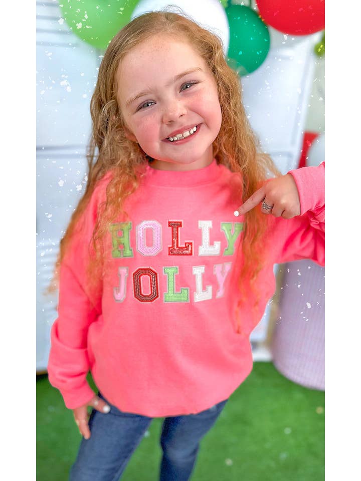 Sugar Stitch - Wholesale Sweatshirt - Women's - Holly Jolly Sequin Christmas Graphic Sweatshirt2