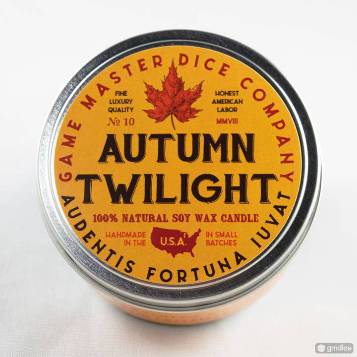 Game Master Dice - Wholesale Travel Candles - Autumn Twilight Gaming Candle