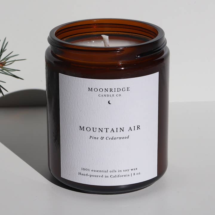 Moonridge Candle Co. - Wholesale Jar/Filled Candle - Mountain Air Pine & Cedar Essential Oil Candle0