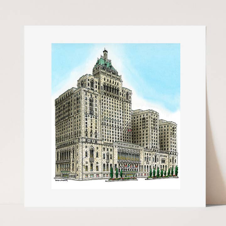 Royal York Hotel Toronto Poster for wholesale by Totally Toronto Art/Sassy City Studio