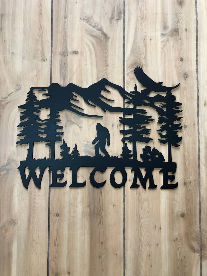 Bigfoot Welcome sign for wholesale by Squatchin’ Country