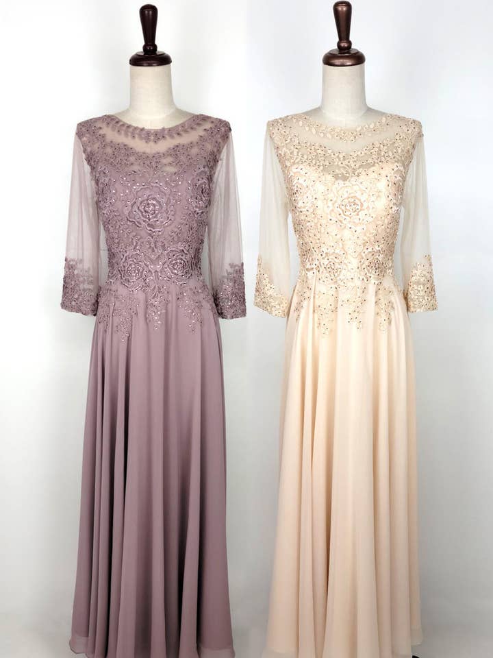 Missy Size Long Dress With Sleeves. J024 for wholesale by Chicas