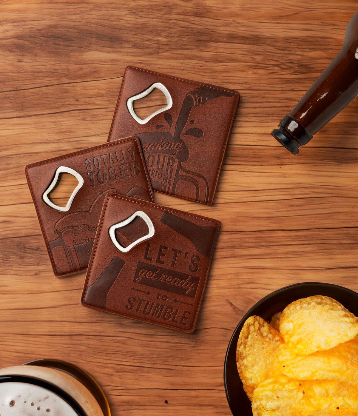 DM Merchandising - Wholesale Coasters - Brodeo Drive Pour Decisions Bottle Opener Coaster Open Stock5