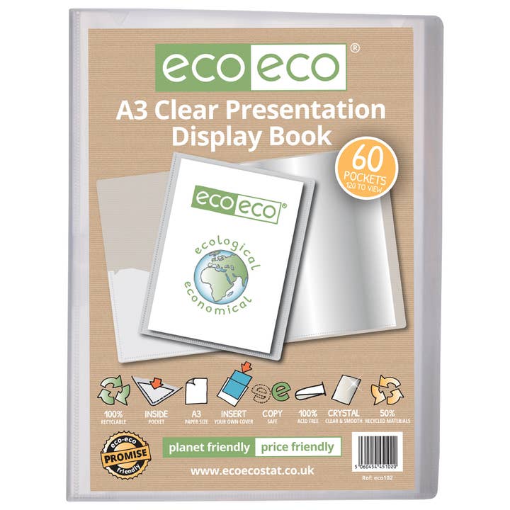 Präsentationsbuch, A3, 50% recycelt, transparent für den Großhandel von eco-eco Stationery Ltd
