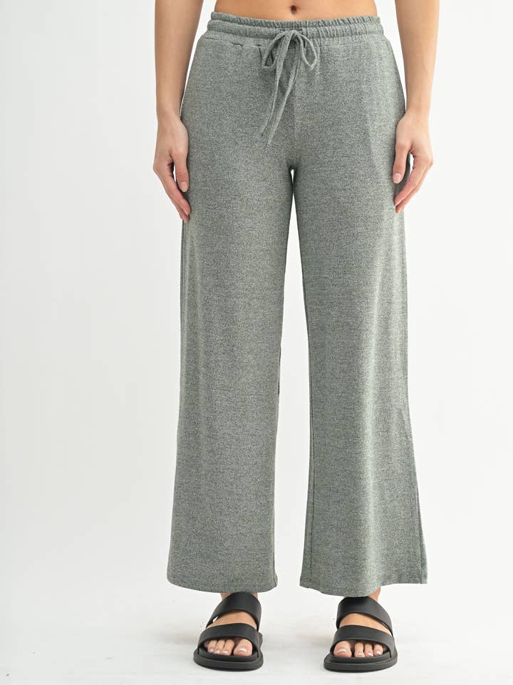 Mono B - Wholesale Lounge Sweatpants/Joggers - Women's - Brushed Wide Leg Lounge Pants