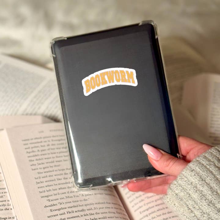 Purely Bookish - Wholesale Sticker - BookWorm Varsity Sticker β 3" Waterproof Bookish Sticker with Holo Overlay β Reading, Books, Reader Gift, Book Lover2