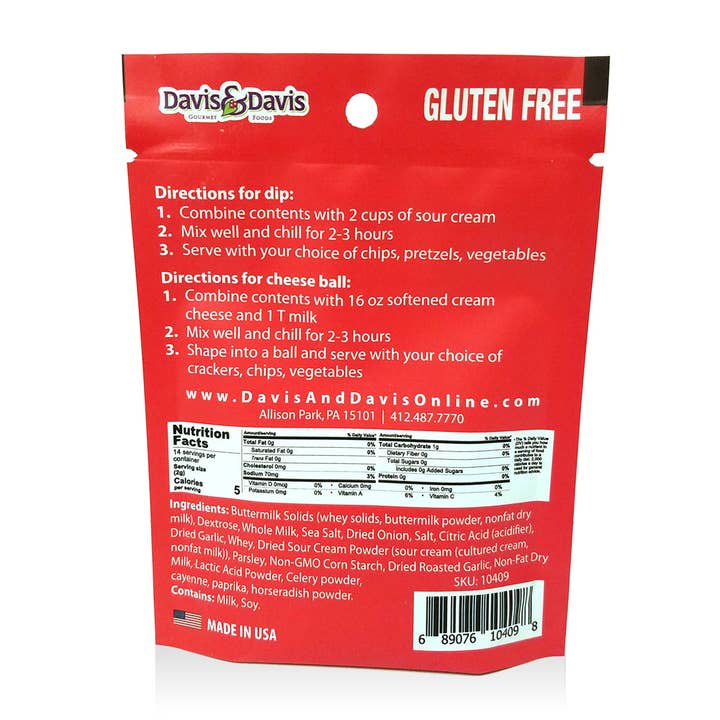 Davis & Davis Gourmet Foods - Wholesale Dip - Crab-Tastic Dip Mix1