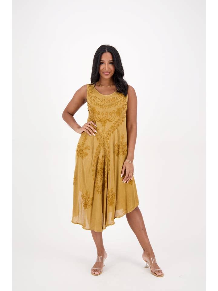 geassorteerd Mouwloze paraplujurken met verschillende kleuren 22123 voor groothandel op Faire1