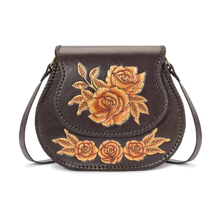 Akaroa Phoebe Bag Dark Choc/Gold for wholesale on Faire1