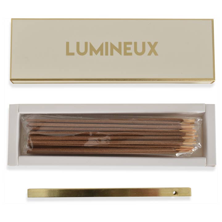 Glam luminous jasmine freesia incense sticks with holder for wholesale by Opjet Paris