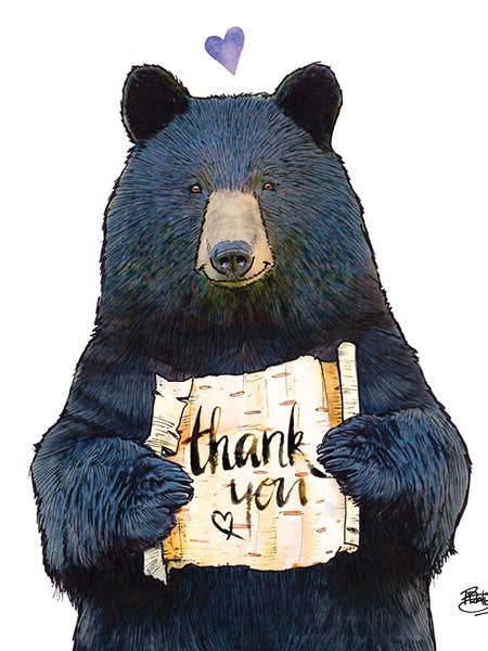 Danke Bär Geschenkbeilage - #Geschenk23 für den Großhandel von Shawn Braley Illustration