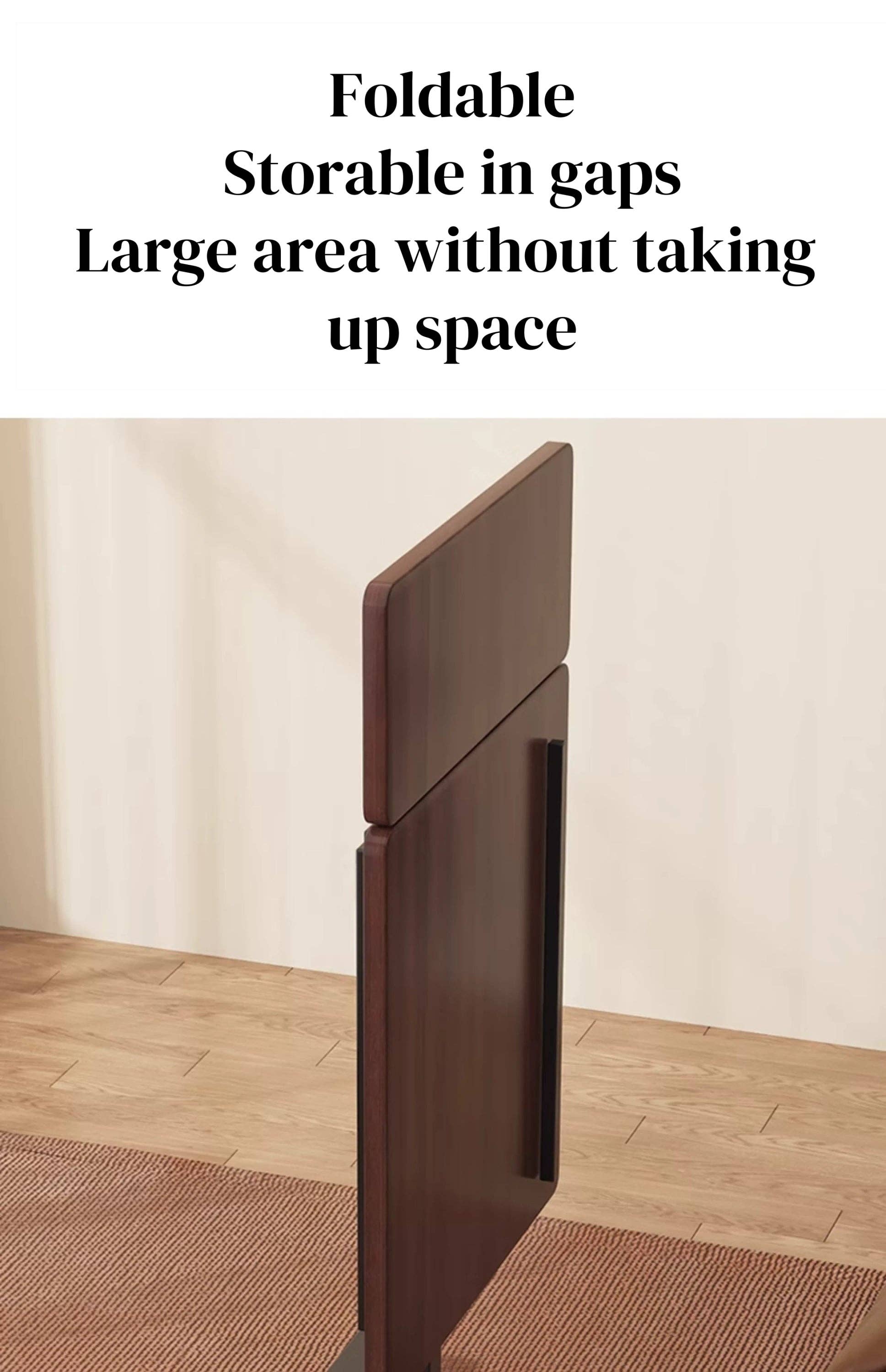 39F Inc. - Wholesale Side Table - Adjustable Overbed Laptop Table with Wheels Walnut Finish5