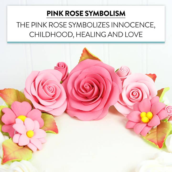 Global Sugar Art - Wholesale Cake/cupcake topper - Rose and Blossom Set, Sugar Flowers for Cakes, by Global Sugar Art, Pink Roses and Blossoms4