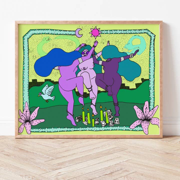 Impression 11x14 Sorcières dansantes pour la vente par Spooksvilla