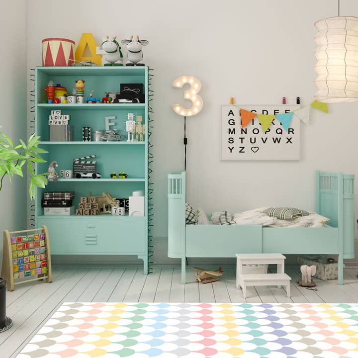 minimoi - Wholesale Area Rug - Kids & Baby - Vinyl Mat Pastel Waves