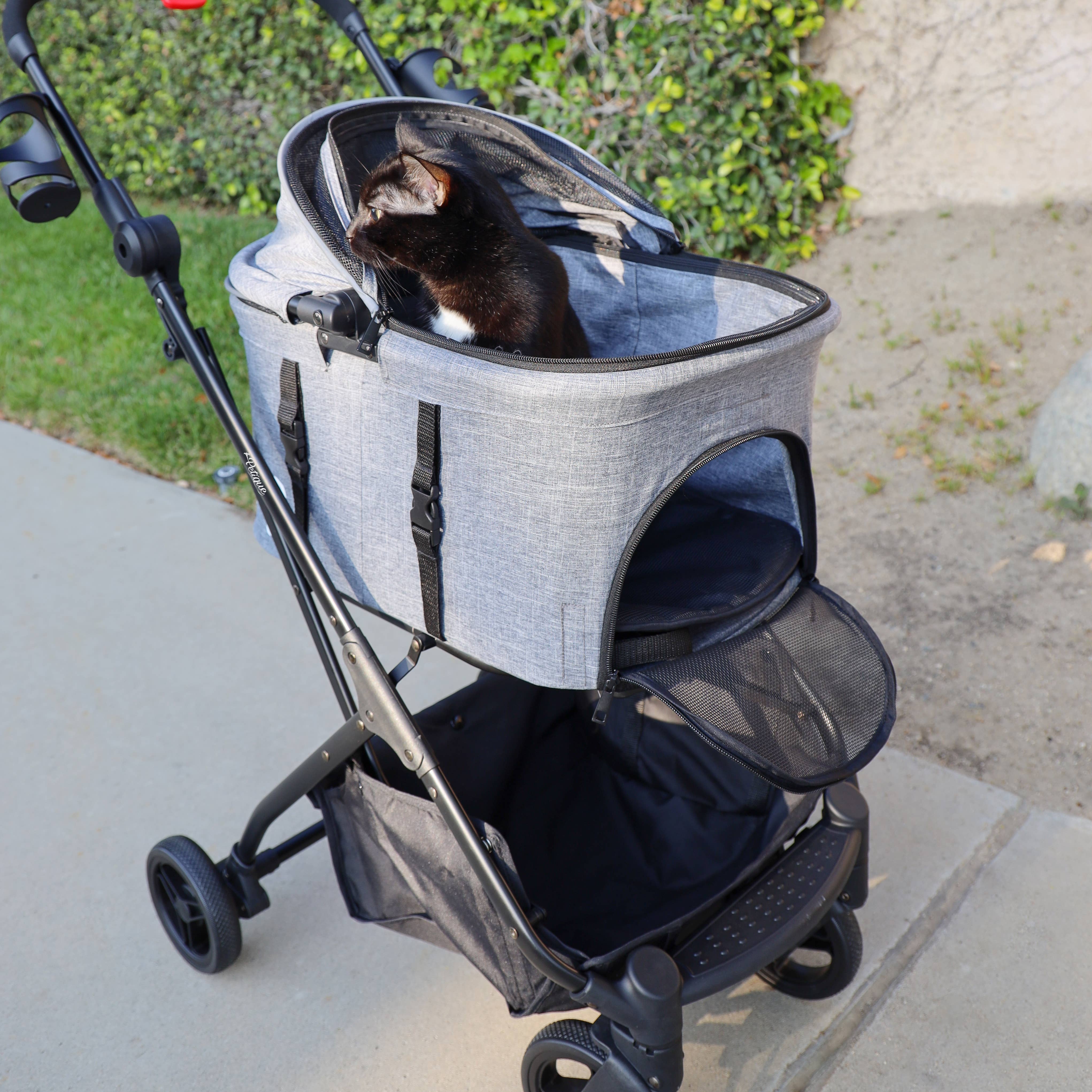 Only An Ocean Europe – wholesale Transportbur – Katt och hund – Petique 3-i-1 resesulky för husdjur med tri-fold design22