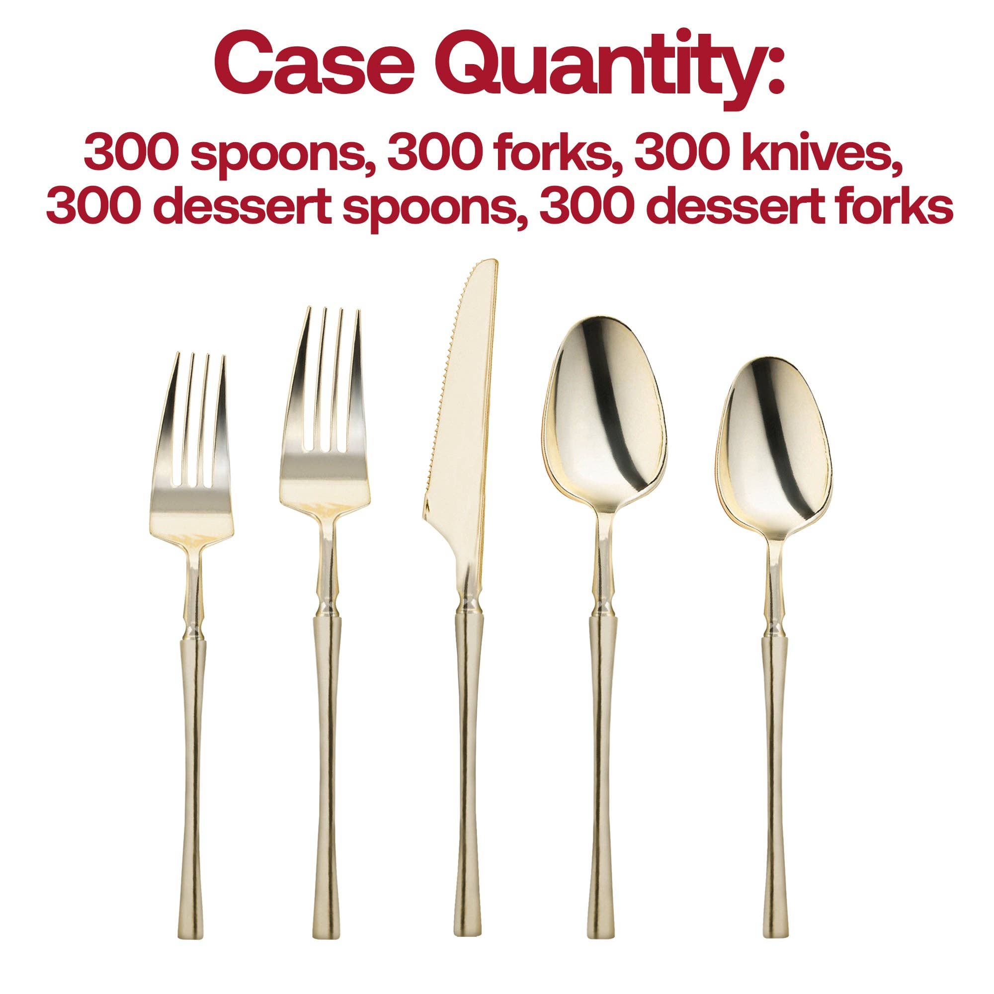 Smarty had a Party – Großhandel Bestecksets – Einweg-Besteckset in glänzendem Gold für 20 Gäste2