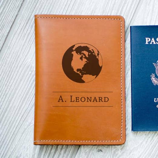 Personalized Leather Passport Wallet - Passport Holder for wholesale by Iron and Grain Leather Co.