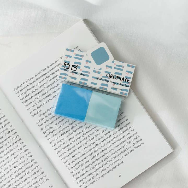 ordinate - Wholesale Sticky Notes - Mini Sticky Notes Azure Blue | Sticky Notes | Sticky Notes