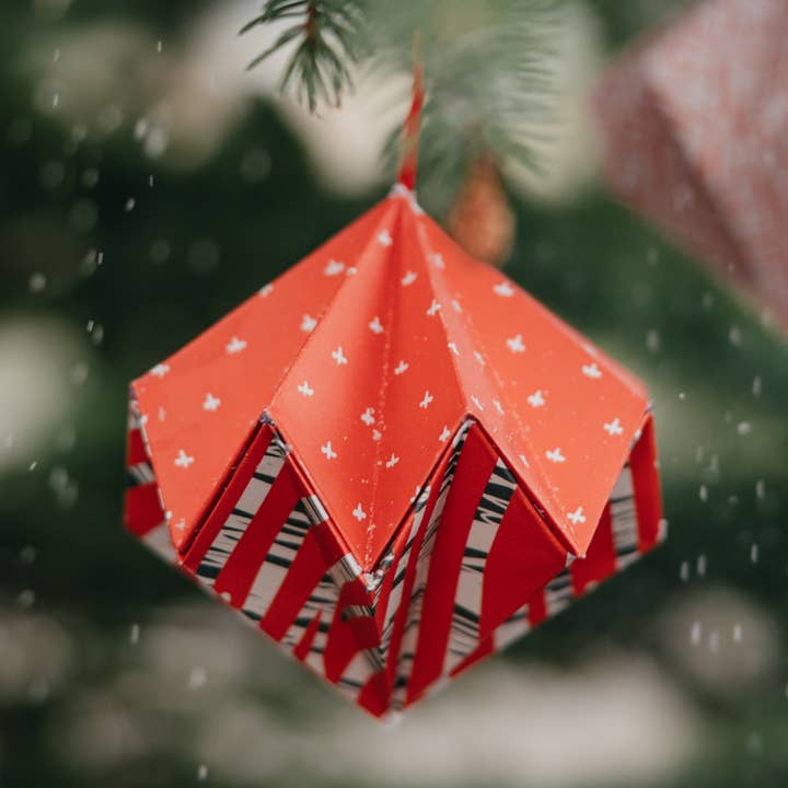 Origami Ornament Kit / Red for wholesale by Brianna Reagan Creates