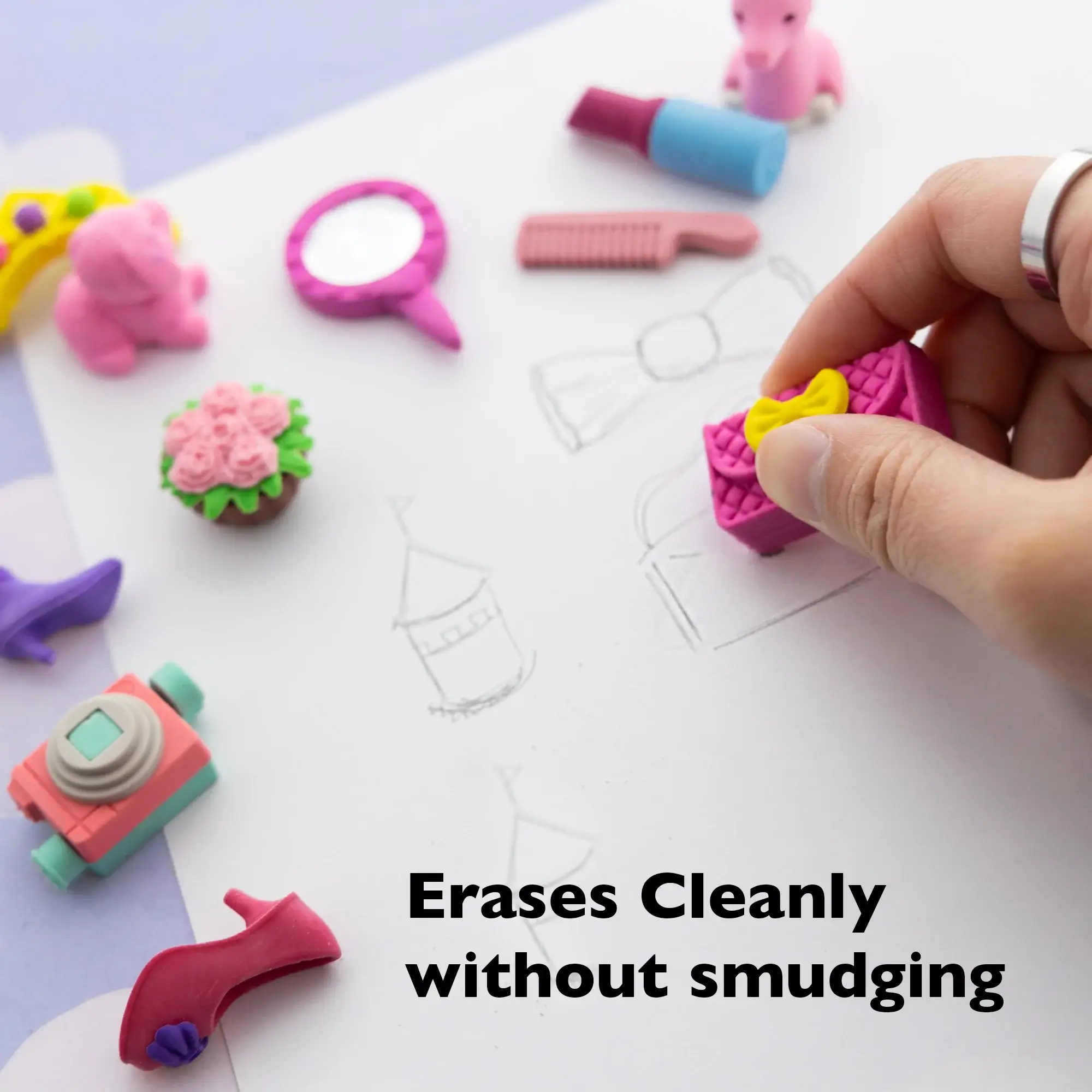 Luna Office Supply -  Everyday Essential – wholesale Eraser – Child – Princess Bash 3D Eraser Sets3