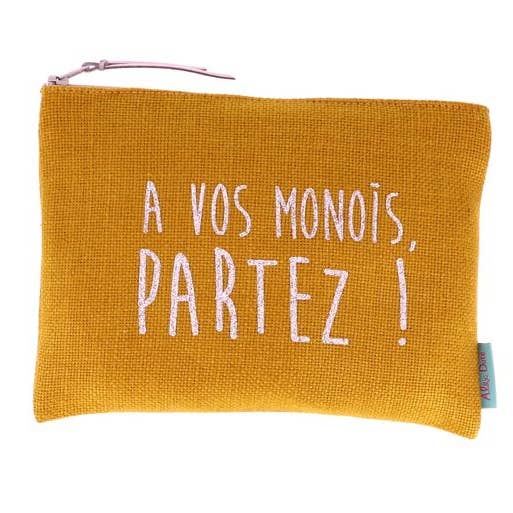 Curry heavyweight linen pouch for wholesale by Alex Doré Paris