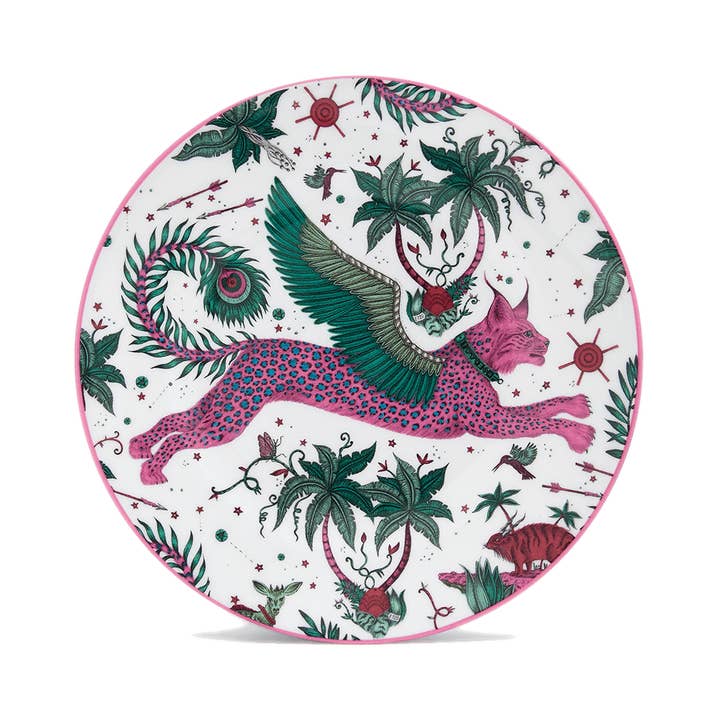 Fine Bone China Lynx Side Plate for wholesale by Emma J Shipley