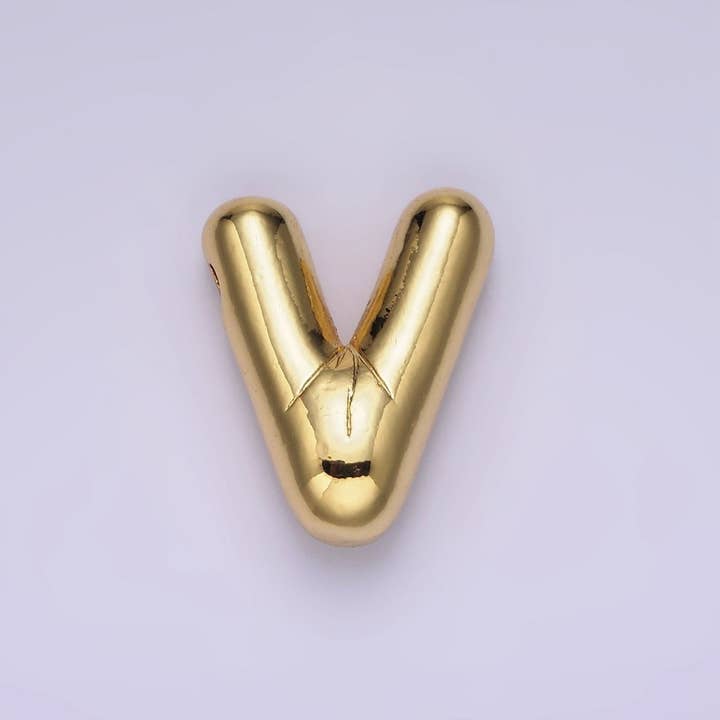 Aim Eternal - Wholesale Individual charm/pendant - 14K Gold Filled 20mm Chubby Balloon Initial Letter Pendant | A1067-A107921