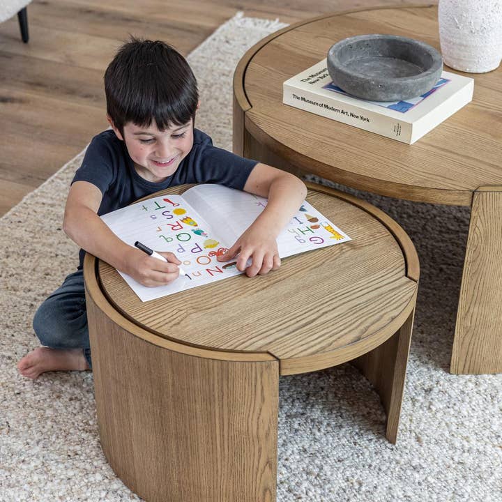 Style In Form - Wholesale Coffee Table - Forma Nesting Coffee Tables (Set of 2) - Rustic Oak5