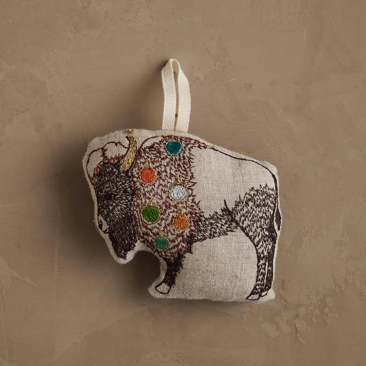 Coral & Tusk - Wholesale Ornament - Bison with Ornaments0