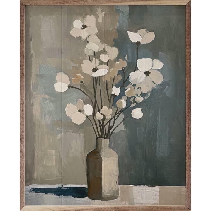 Neutral Floral Vase 1 By Accent Art Studio for wholesale by Kendrick Home