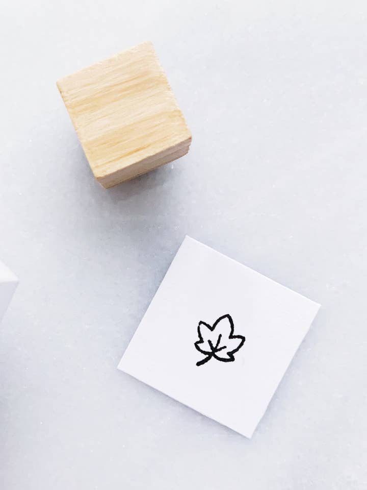 Maple Leaf Stamp • Small Autumn and Nature Stamps for Journals and Planners • Leaves Stamps • Tiny BUJO Stamps for wholesale by Papergram